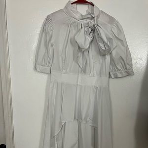 White high low blouse with bow. New York and Company size XL